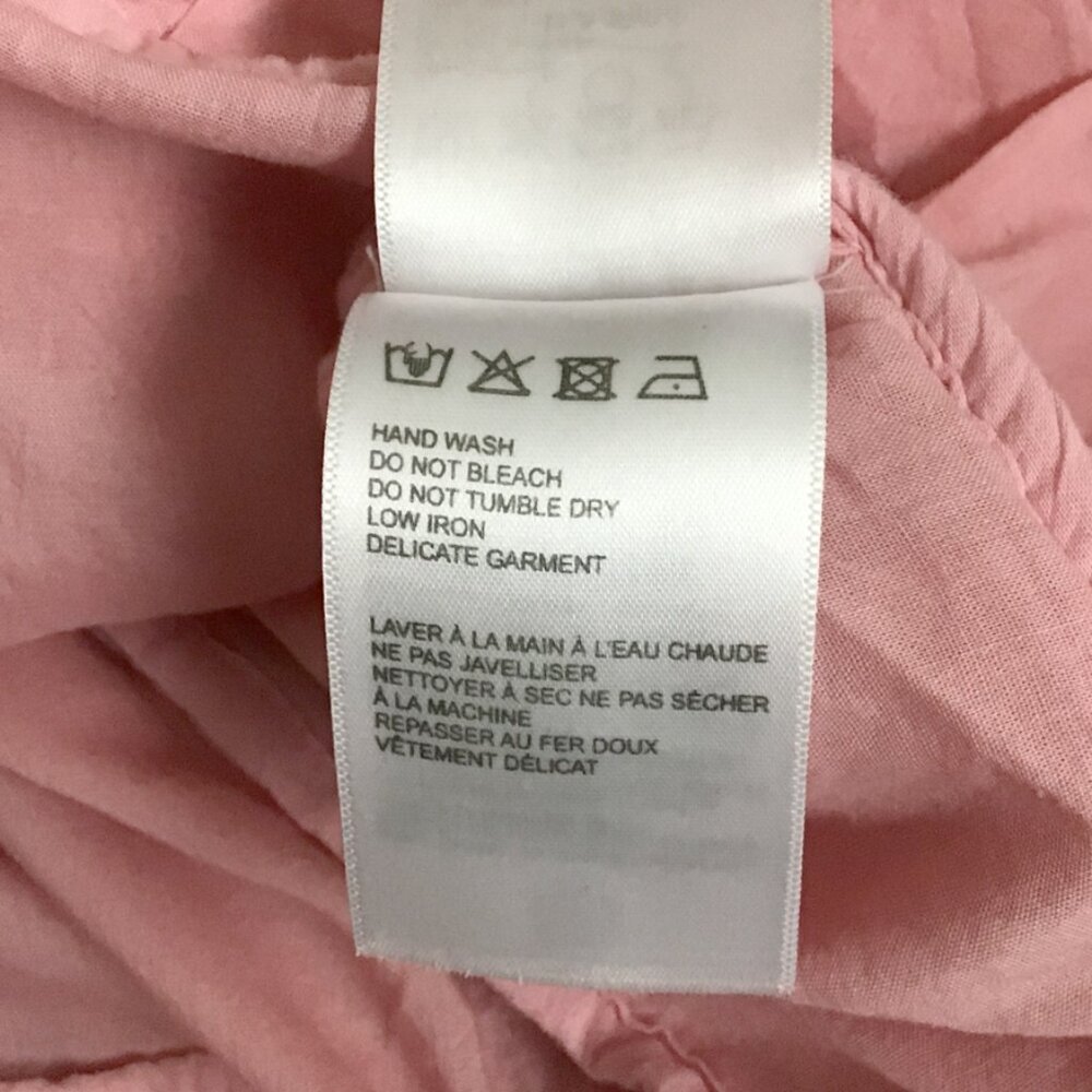 FARM Rio Blush Pink Puff Sleeve V-Neck Blouse - Picture 13 of 14